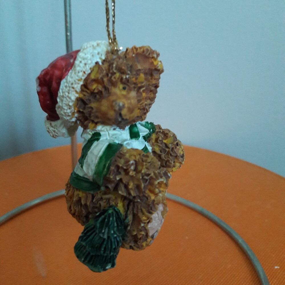 Teddy Bear Thread Body Thimble Hat Christmas Ornament